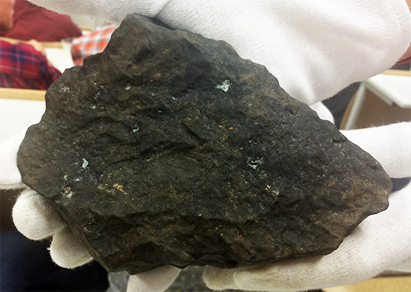 Das große Bruchstück des Stubenberg-Meteoriten "aus 1. Hand"