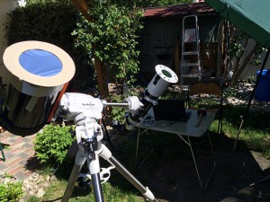 Aufbau der Sonnenteleskope